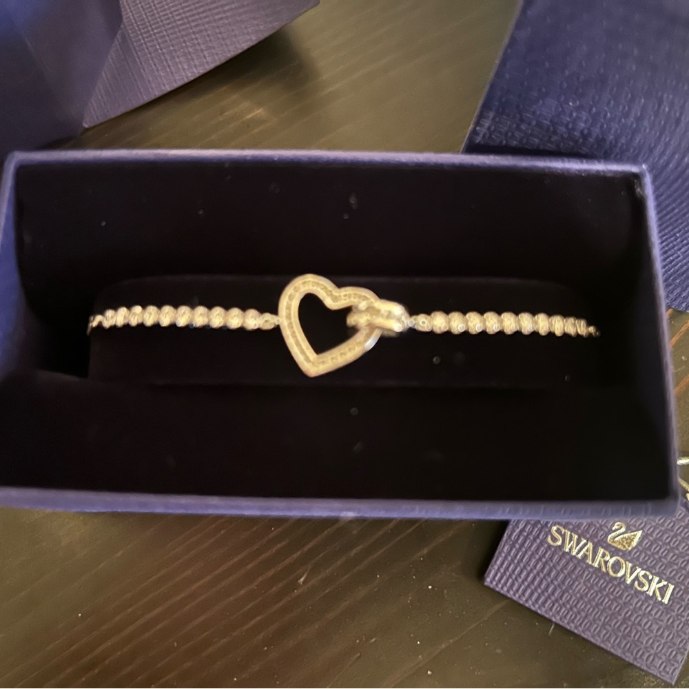 Swarovski Silver/Crystal Heart Bracelet